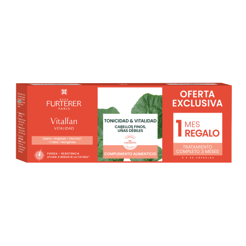 Vitalfan vitalidad cabello y uñas - rene furterer (3 envases 30 capsulas)