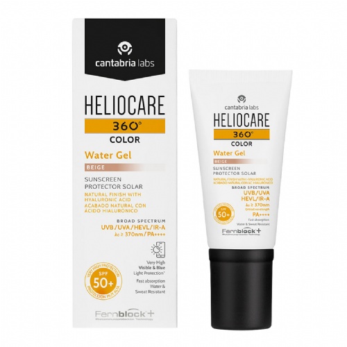 Heliocare 360º color water gel protector solar spf 50+ (1 envase 50 ml color beige)