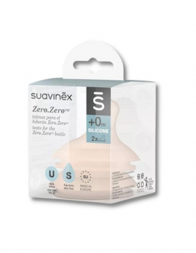 Suavinex zero zero tetina silicona flujo lento s 2u +0 m