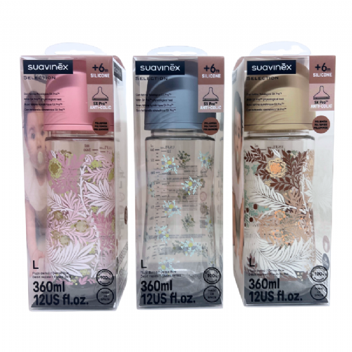 Biberon poliamida tetina fisiologica silicona suavinex sx pro selection + 3 meses 1 unidad 360 ml fl