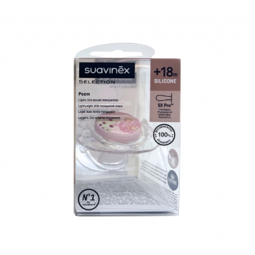 Chupete silicona fisiologico suavinex sx pro selection poetry + 18 meses 1 unidad
