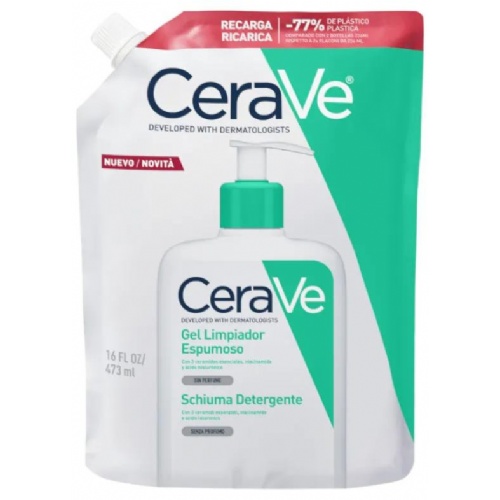 Cerave limpiador espumoso  1 envase 473 ml recarga