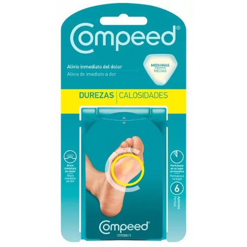 COMPEED DUREZAS - HIDROCOLOIDE (T- PEQ 6 U)