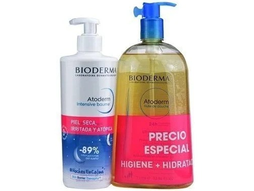 Atoderm pack huile doucha 1 l+intensive baume piel seca 500 ml