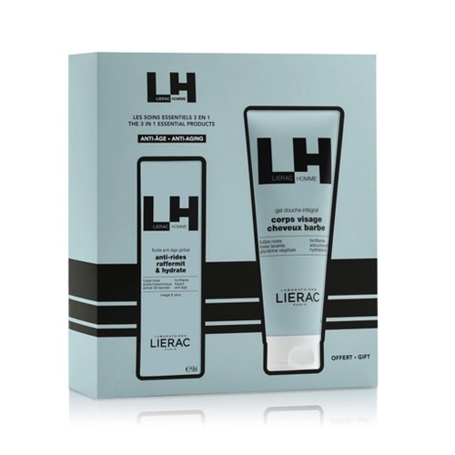 Lierac pack hombre lh  anti aging global 50ml + gel de ducha 200ml