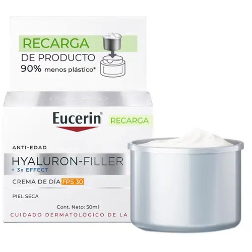 Eucerin antiedad hyaluron filler dia fps30  1 envase 50 ml repuesto