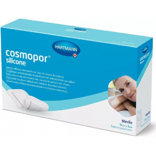 Cosmopor silicone - aposito esteril (5 unidades 15 cm x 8 cm)