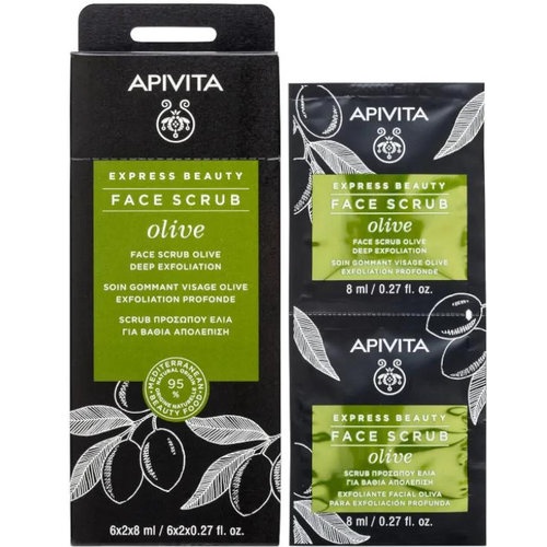 Apivita mascarilla exfoliante facial oliva 2 x 8 ml