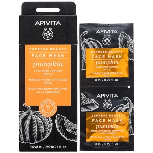 Apivita mascarilla facial detox  pumpkin 2 x8 ml