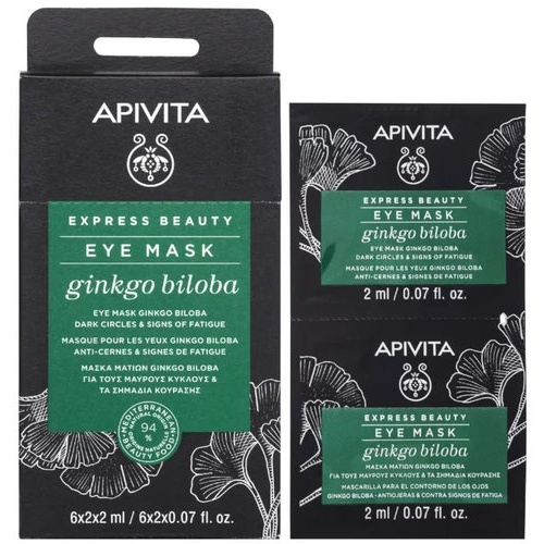 Apivita mascarilla para el contorno de los ojos gimkgo biloba 2 x 2 ml