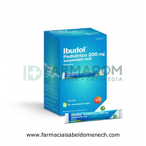 IBUDOL PEDIÁTRICO 200 MG SUSPENSIÓN ORAL , 20 sobres