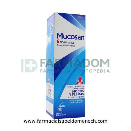MUCOSAN 6 MG/ML JARABE, 1 frasco de 250 ml
