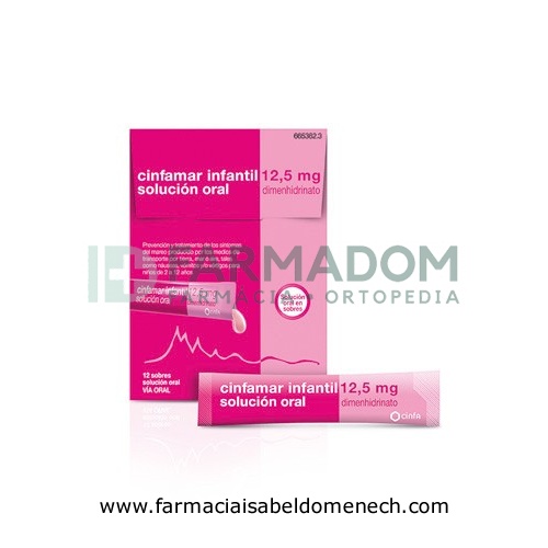 CINFAMAR INFANTIL 12,5 mg SOLUCION ORAL , 12 envases unidosis de 5 ml