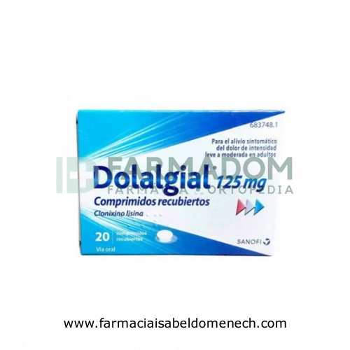 DOLALGIAL CLONIXINO LISINA 125 mg COMPRIMIDOS RECUBIERTOS , 20 comprimidos