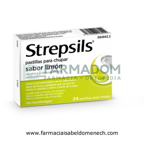 STREPSILS pastillas para chupar sabor limon, 24 pastillas