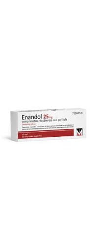 ENANDOL 25 mg COMPRIMIDOS RECUBIERTOS CON PELICULA, 10 comprimidos