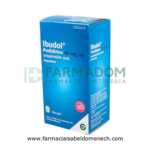 IBUDOL PEDIATRICO 40 MG/ML SUSPENSION ORAL, 1 frasco de 150 ml + jeringa graduada