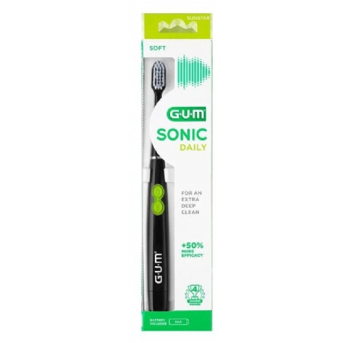 Cepillo dental sonico a pilas gum sonic daily 1 unidad color negro - gum activital sonic