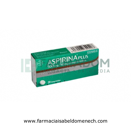 ASPIRINA PLUS 500 mg/ 50 mg COMPRIMIDOS , 20 comprimidos