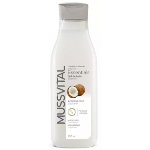 MUSSVITAL ESSENTIALS GEL DE BAÑO CON ACEITE COCO (750 ML)