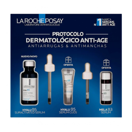 La roche posay pack hyalu b5 suractivated serum 30 ml + eye serum 5ml + mela b3 serum 10ml