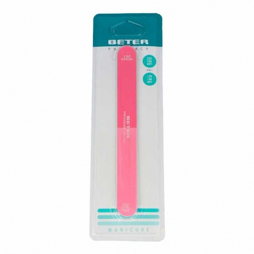 Lima de uñas - beter (fibra vidrio 4 caras 17.5 cm)