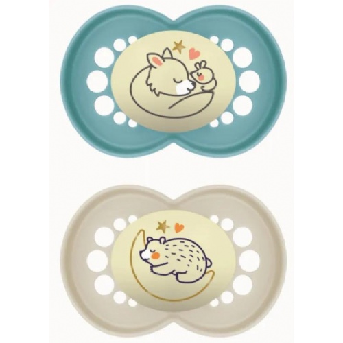 Chupete silicona - mam original night (+ 6 meses matt n pack doble)