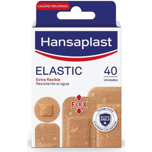 Hansaplast elastic aposito adhesivo 40 unidades surtido diferentes tamaÃ±os - aposito adhesivo
