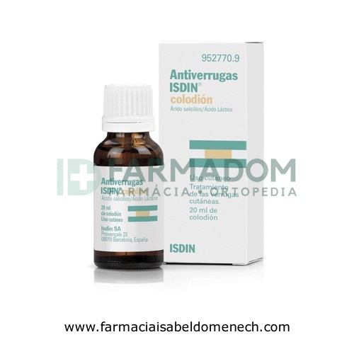 ANTIVERRUGAS ISDIN COLODION , 1 frasco de 20 ml