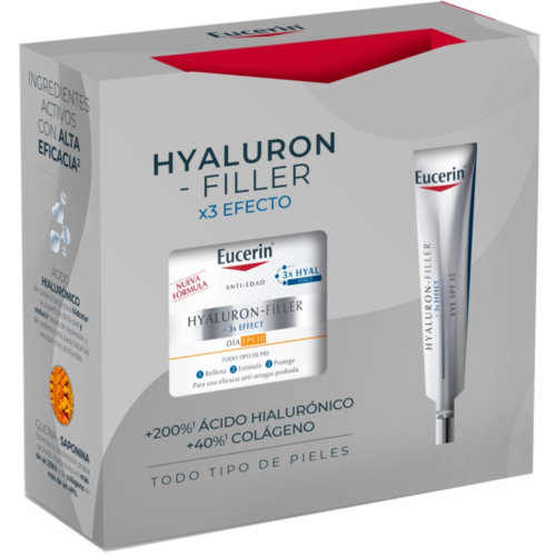 Eucerin hyaluron filler dia spf30 elasticity+ contorno de ojos fps15
