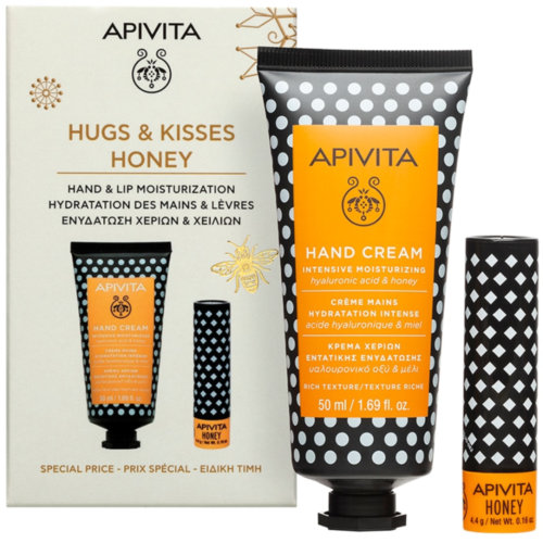 Apivita pack honey crema de manos hidratante intensiva + labial honey