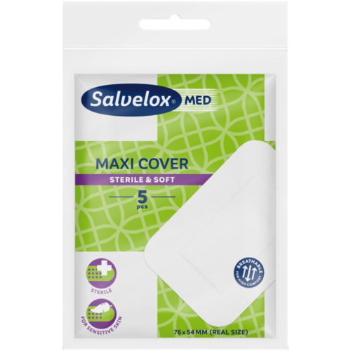 Aposito esteril salvelox med maxi cover 5 apositos 76 mm x 54 mm - aposito esteril