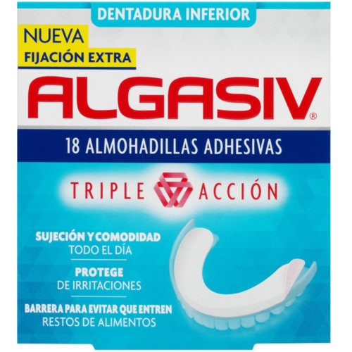 ALGASIV - ALMOHADILLAS ADHESIVAS PROTESIS (18 U INFERIOR)