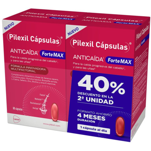 Pilexil duplo capsulas anticaida fortemax  60 capsulas 40% dto 2 u