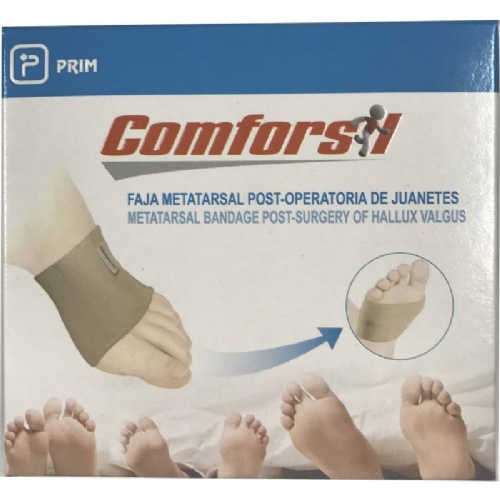 Faja metatarsal post-operatoria elastica para juanetes comforsil 1 unidad talla m cc322m - comforsil