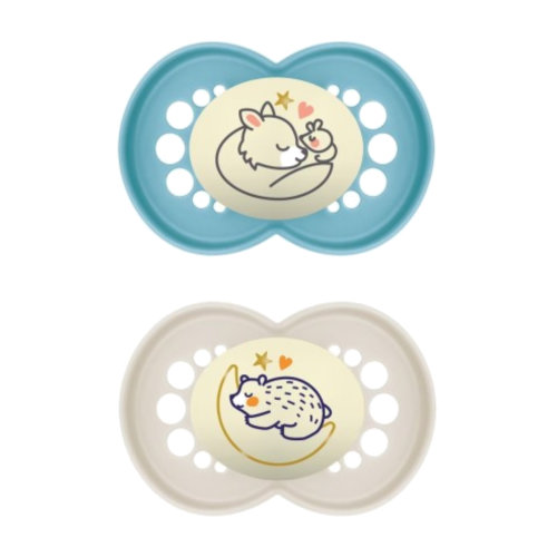 Chupete silicona mam original night + 16 meses matt a pack doble - mam original night