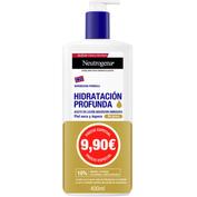 Neutrogena hidratacion profunda aceite en locion  1 envase 400 ml pack promocional