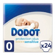 Pañal infantil dodot sensitive recien nacido talla 0 <3 kg 24 unidades - dodot protection plus sensi
