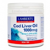 Aceite de higado de bacaloao 1000 mg lamberts omega 3 1180 capsulas