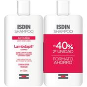 Isdin shampoo anticaida lambdapil 400 ml 2 u 40% descuento