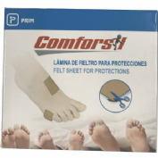 LAMINA  DE FIELTRO RECORTABLE PROTECTORA - COMFORSIL (ADHESIVA 22 X 7 CM)
