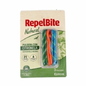 Repel bite natural pulsera de cuerda con citronela (3 unidades)