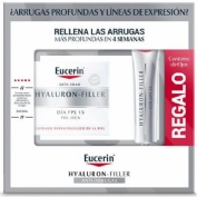 Eucerin pack  hyaluron filler dia fp15 +ojos regalo