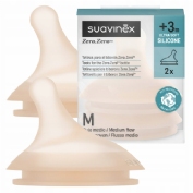 Suavinex zero zero tetina silicona flujo medio m 2 u +3 m