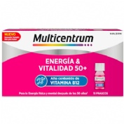 Multicentrum energia & vitalidad 50+ (15 frascos 7 ml sabor frambuesa)