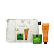 Apivita pack  bee radiant gel-crema antiedad y antifatiga 50ml + face mask orange 50ml