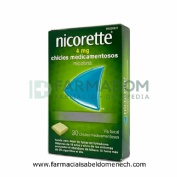 NICORETTE 4 mg CHICLES MEDICAMENTOSOS, 30 chicles