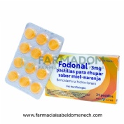 FODONAL 3 MG PASTILLAS PARA CHUPAR SABOR MIEL-NARANJA 24 pastillas