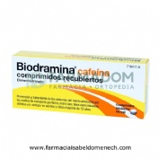 BIODRAMINA CAFEINA COMPRIMIDOS RECUBIERTOS , 4 comprimidos