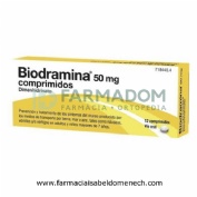 BIODRAMINA 50 mg COMPRIMIDOS , 12 comprimidos